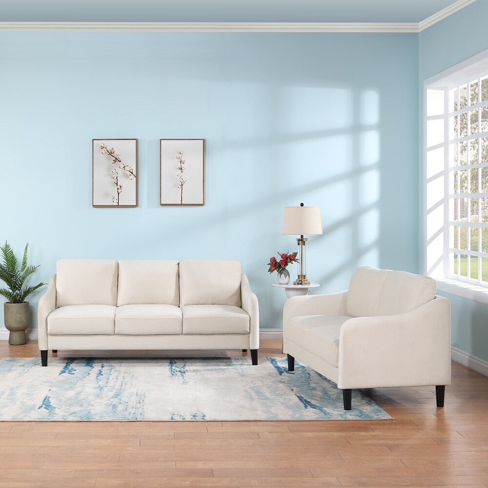 Modern Velvet 3 Seater Sofa Versatile Removable Cushions Couch Foam Cushions Sofa with Wood Frame for Living Room