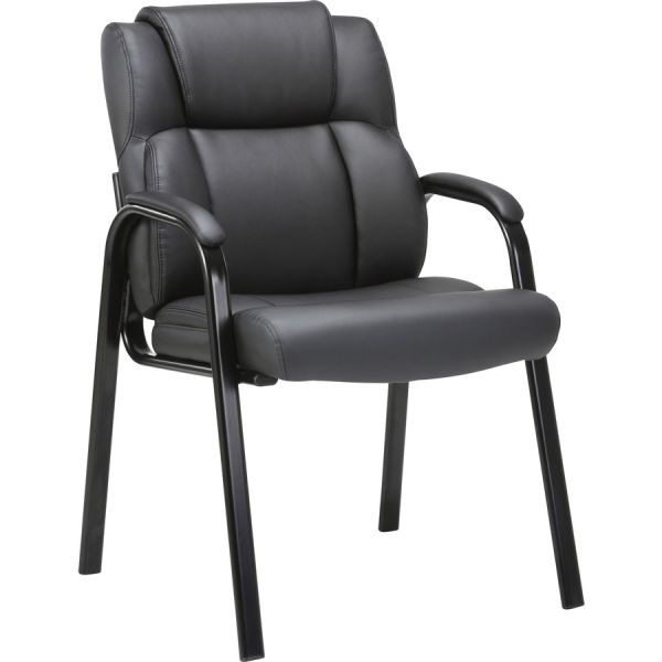 Lorell Bonded Leather High-back Guest Chair