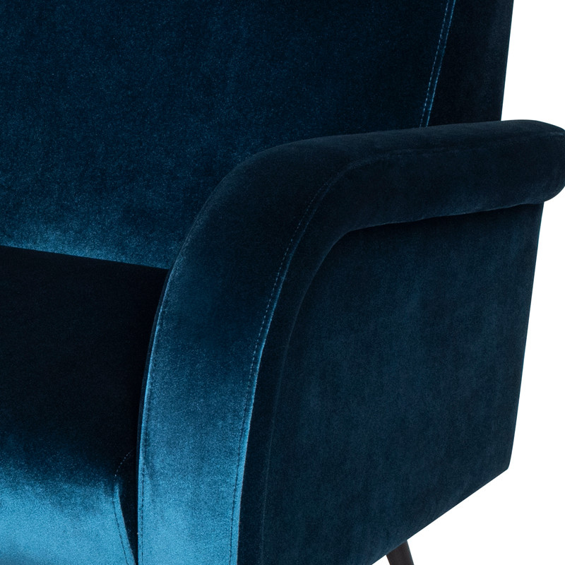 Hugo Midnight Blue Occasional Chair   Midcentury   Armchairs And Accent Chairs   by Nuevo  Houzz