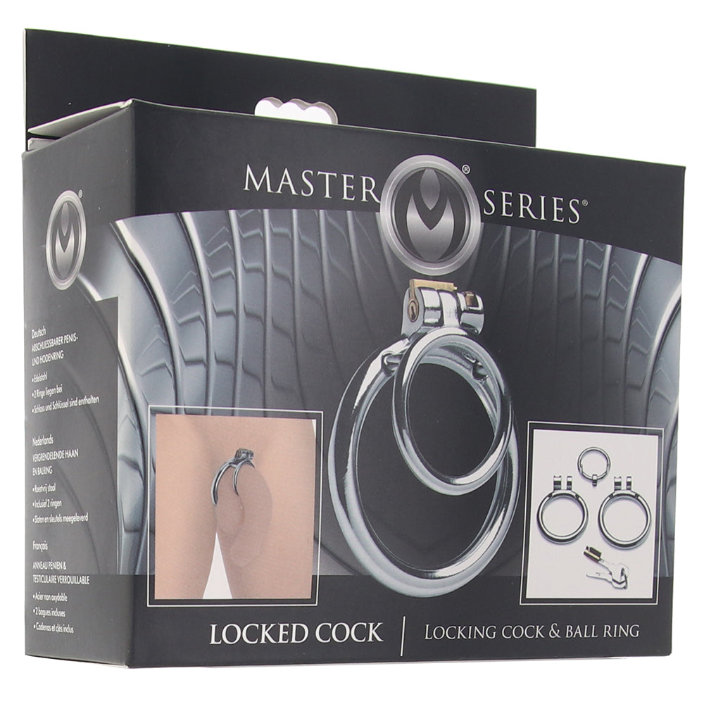 Master Series Stainless Steel Locked Cock & Ball Ring