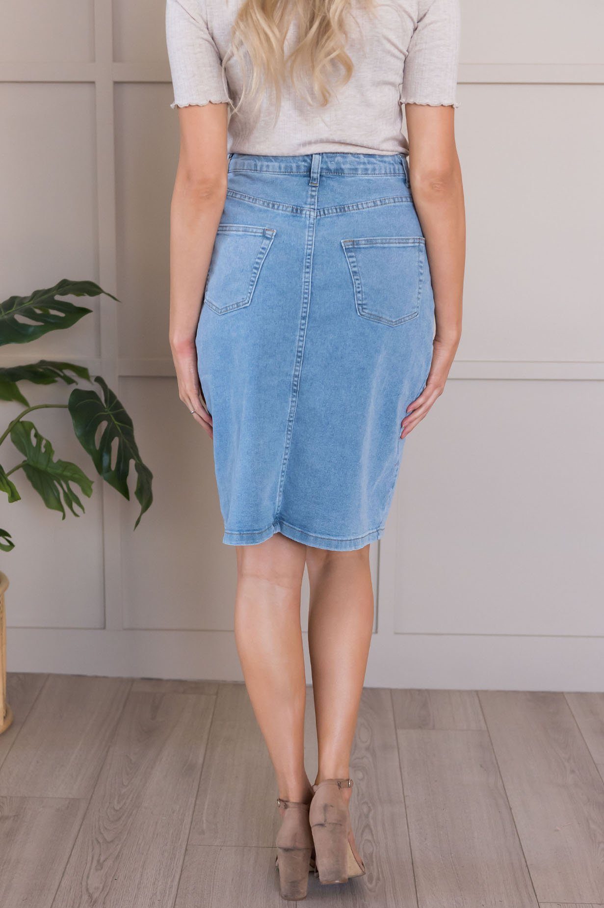 My Sweet Summer High Waisted Jean Skirt