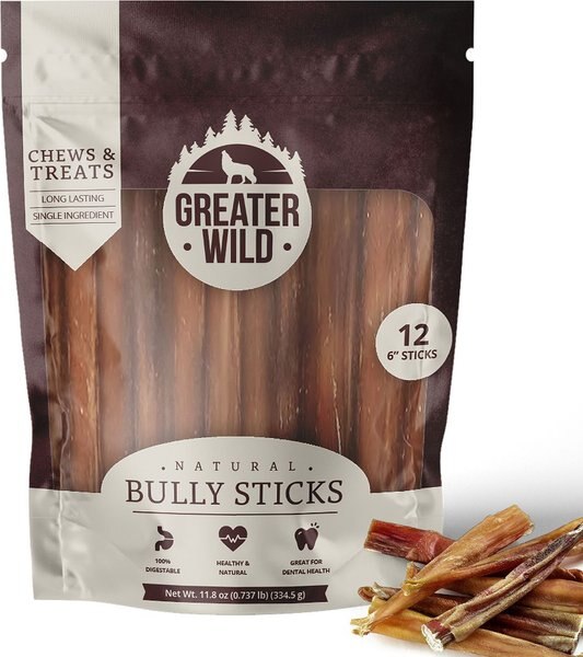 Greater Wild 6-in Whole Bully Sticks Dog Treats