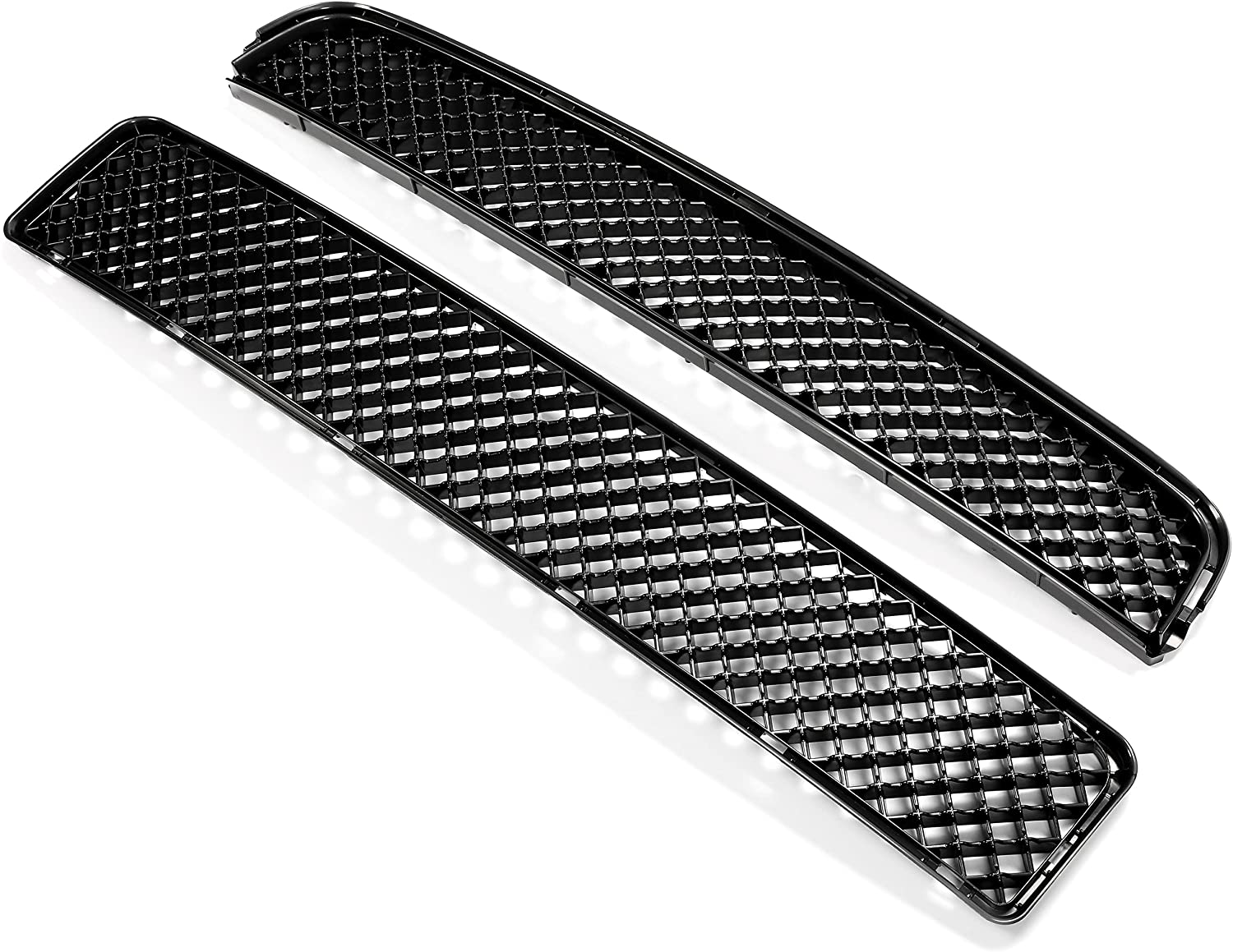 KOJEM Front Bumper Honeycomb Upper and Lower Mesh Grille for 05 06 07 08 09 10 Scion tC ABS Black Grill