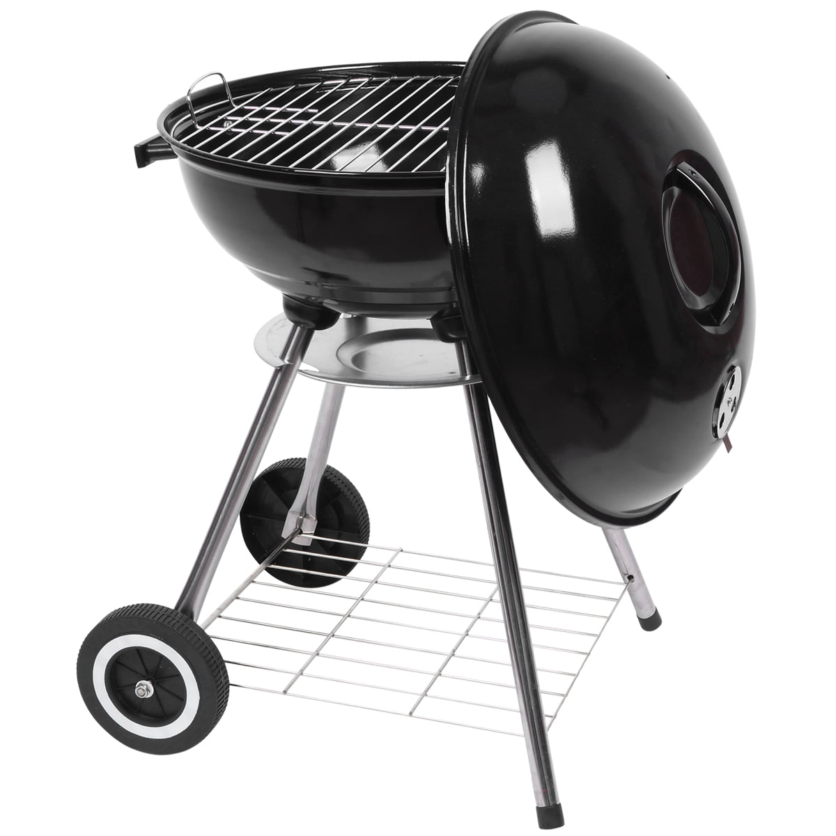 Zimtown 18 Portable Charcoal BBQ Clearance Grill Outdoor Camping Backyard with Side Wheels Black