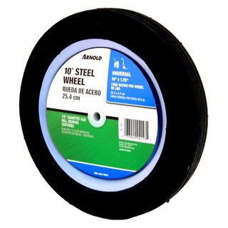 Arnold 10 in. x 1.75 in. Universal Steel Wheel with Shielded Ball Bearings for Extended Life 490-323-0001