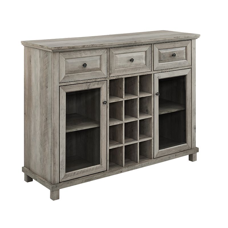 Farmhouse Sideboard Wine Rack Buffet Table