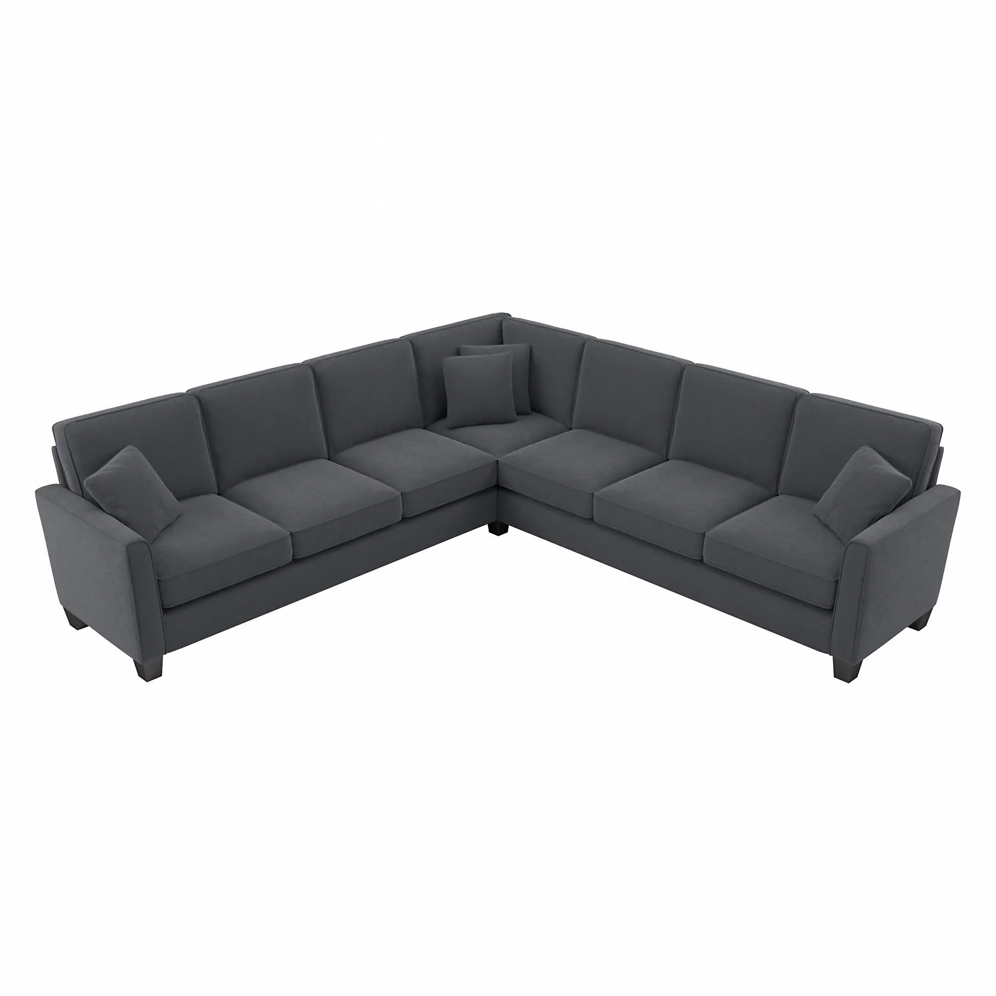 Flare Dark Gray Microsuede L Shaped Sectional - Bush Furniture