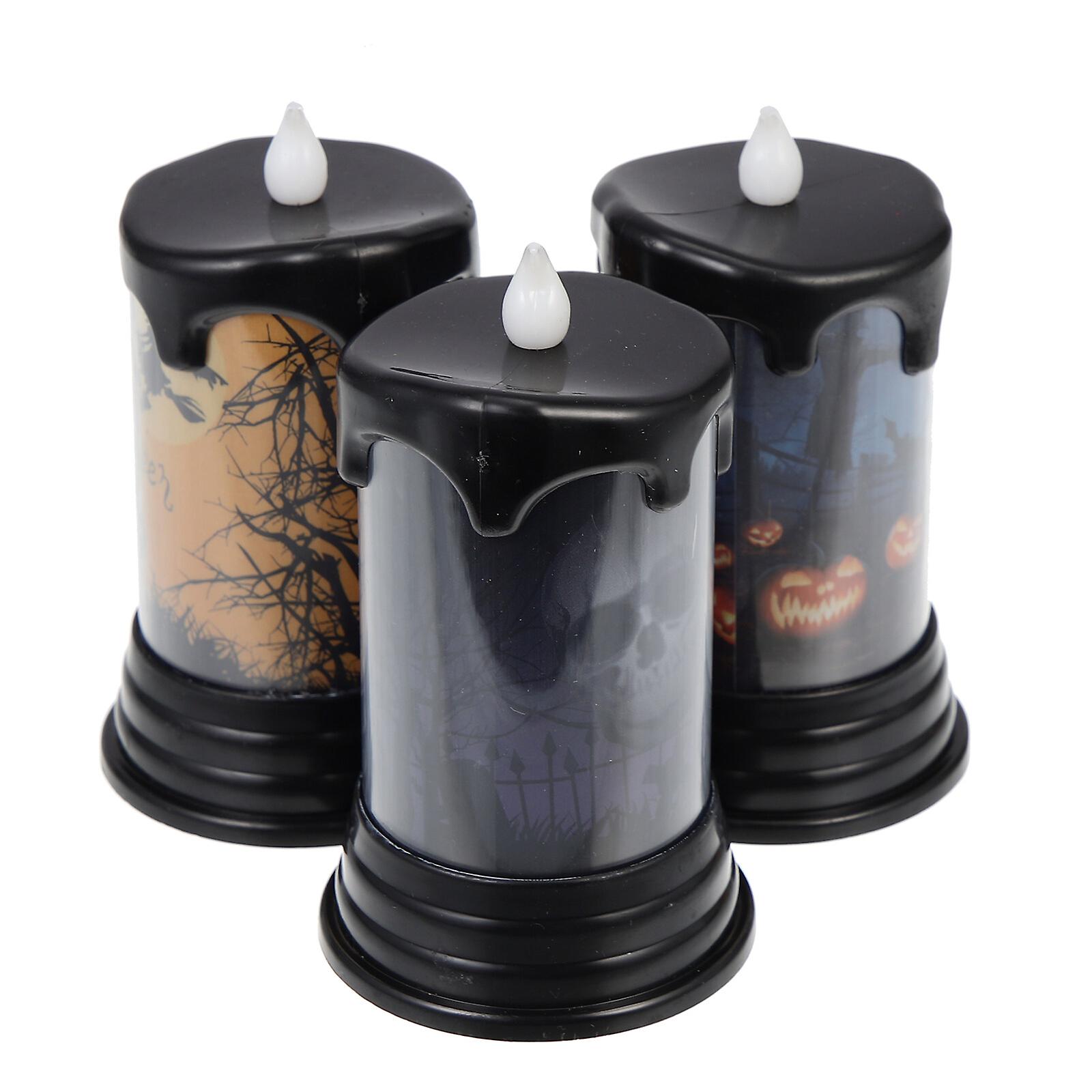 3pcs Creative Candle Led Lights Halloween Decoration Candle Lamps For Home