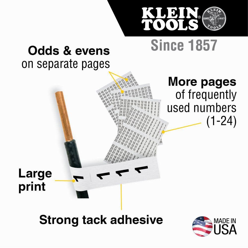 Klein Tools Wire Marker Book 1-48 56250 from Klein Tools