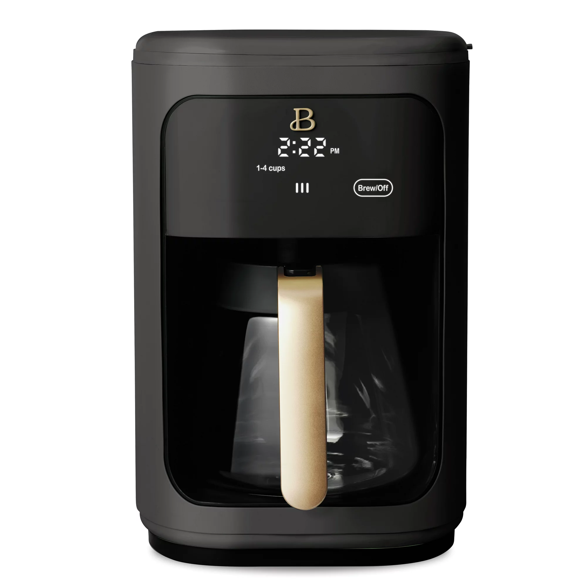 Beautiful 14 Cup Programmable Touchscreen Coffee Maker， Black Sesame by Drew Barrymore