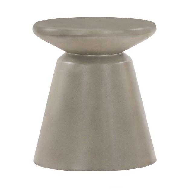 Umbre Concrete End Accent Stool Table Gray Armen Living