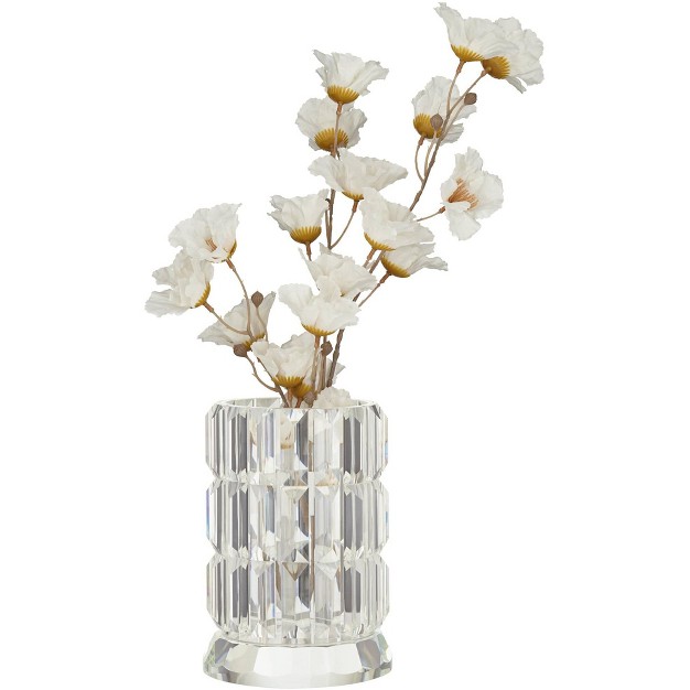 High Glass Facet Pillar Vase