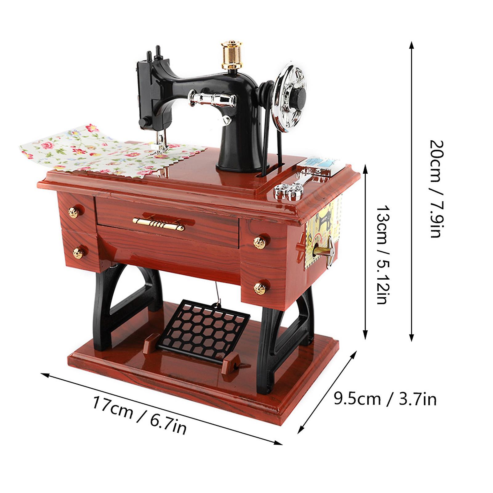 Sewing Machine Style Music Box Collection Anniversary Birthday Gift Table Decor