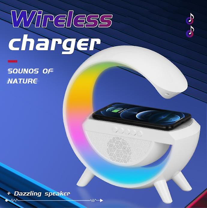 Wireless Charger Atmosphere Lamp， Intelligent Led Table Lamp， Bluetooth Speaker