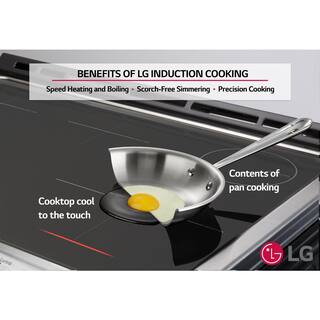 LG 6.3 cu. ft. Smart Slide-In Electric Range with ProBake Convection Induction  Self-Clean in Black Stainless Steel LSE4616BD