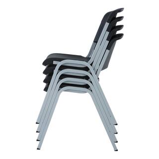 Lifetime Black Stacking Utility Chair (Set of 4) 480310