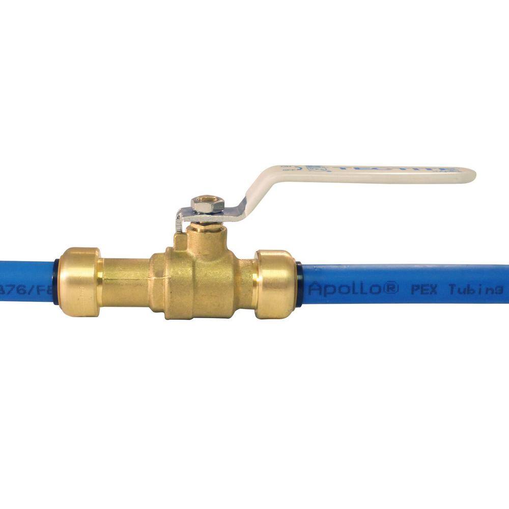 Tectite 12 in. Brass Push-to-Connect Slip Ball Valve FSBBV12SL