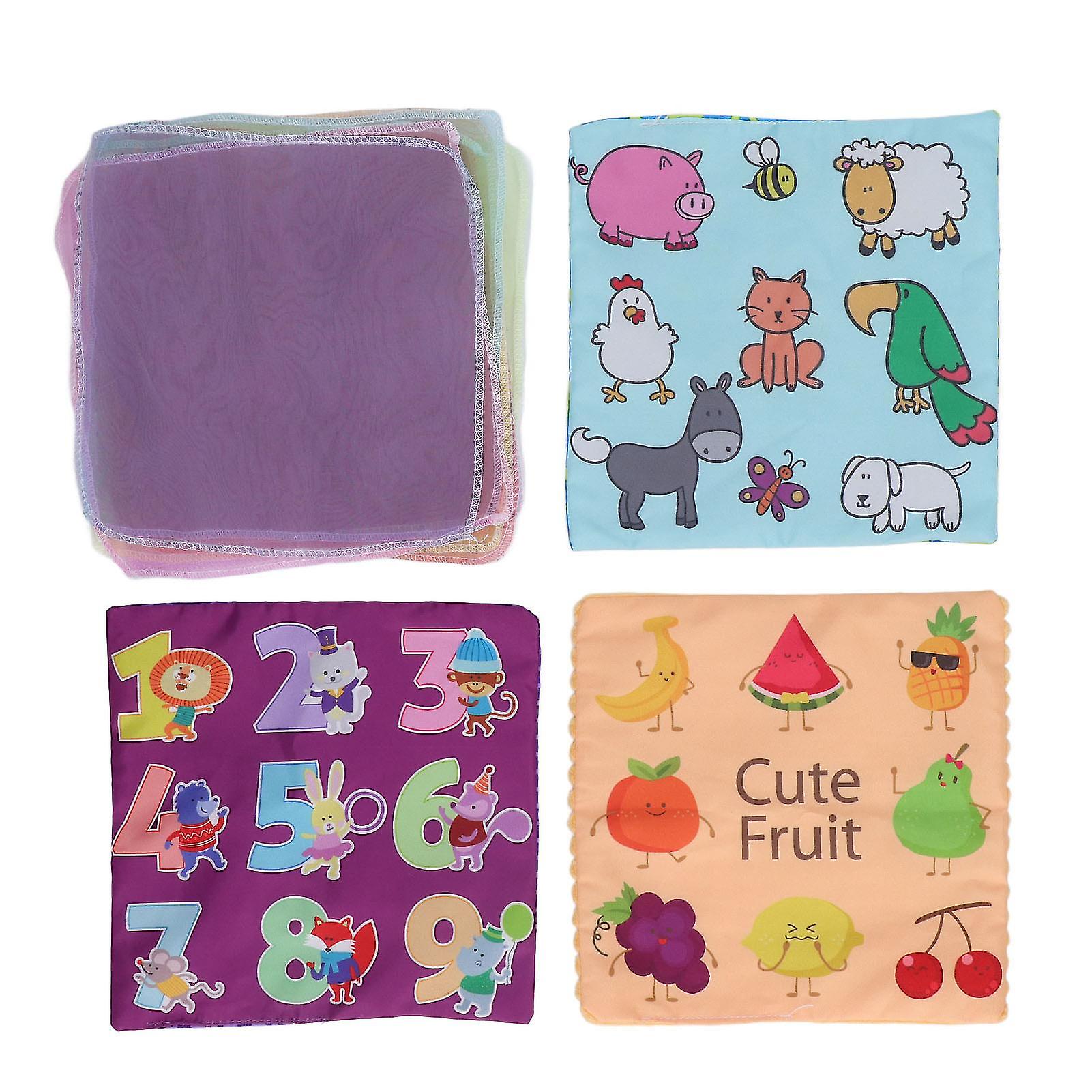 Tissue Box Toy Plush Educational High Contrast Baby Mock Tissue Box Farm Pattern