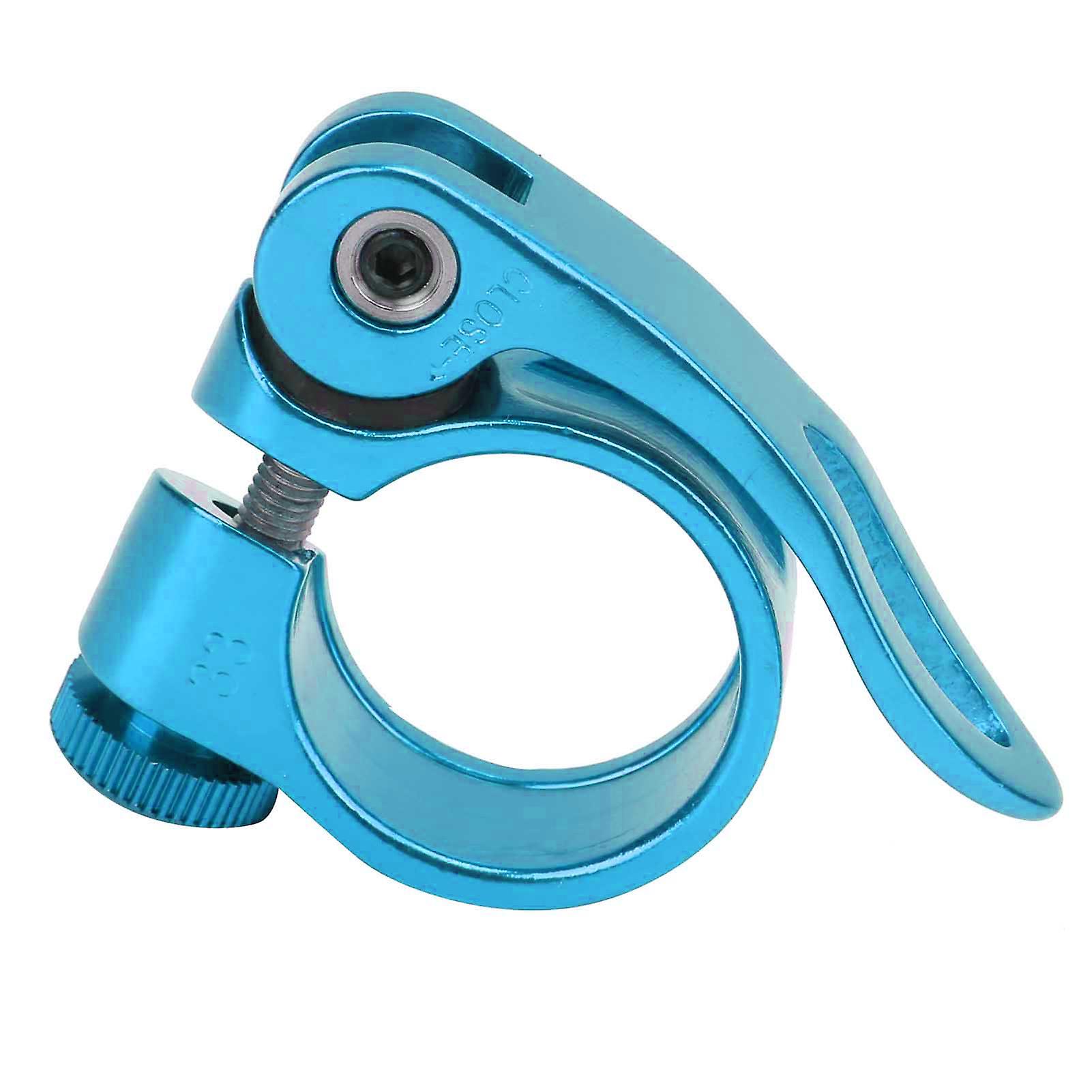 28.6mm Durable Bicycle Seat Tube Clamp Bike Aluminum Alloy Seatpost Clamp Bike Accessoryblue