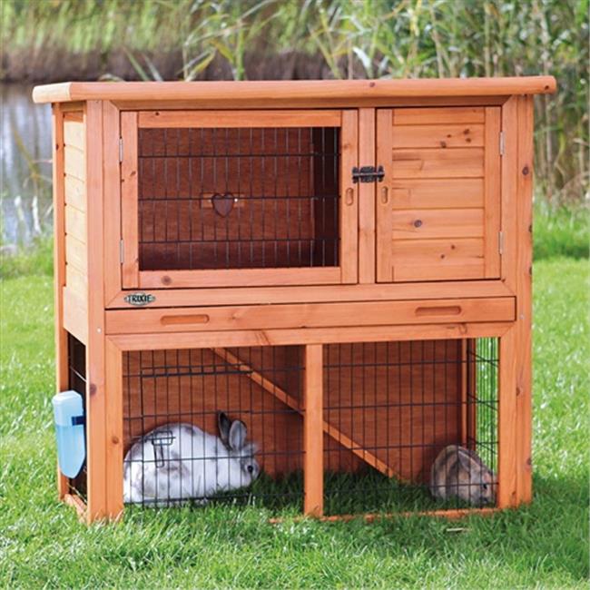 Rabbit Hutch With Sloped Roofand#44; Medium