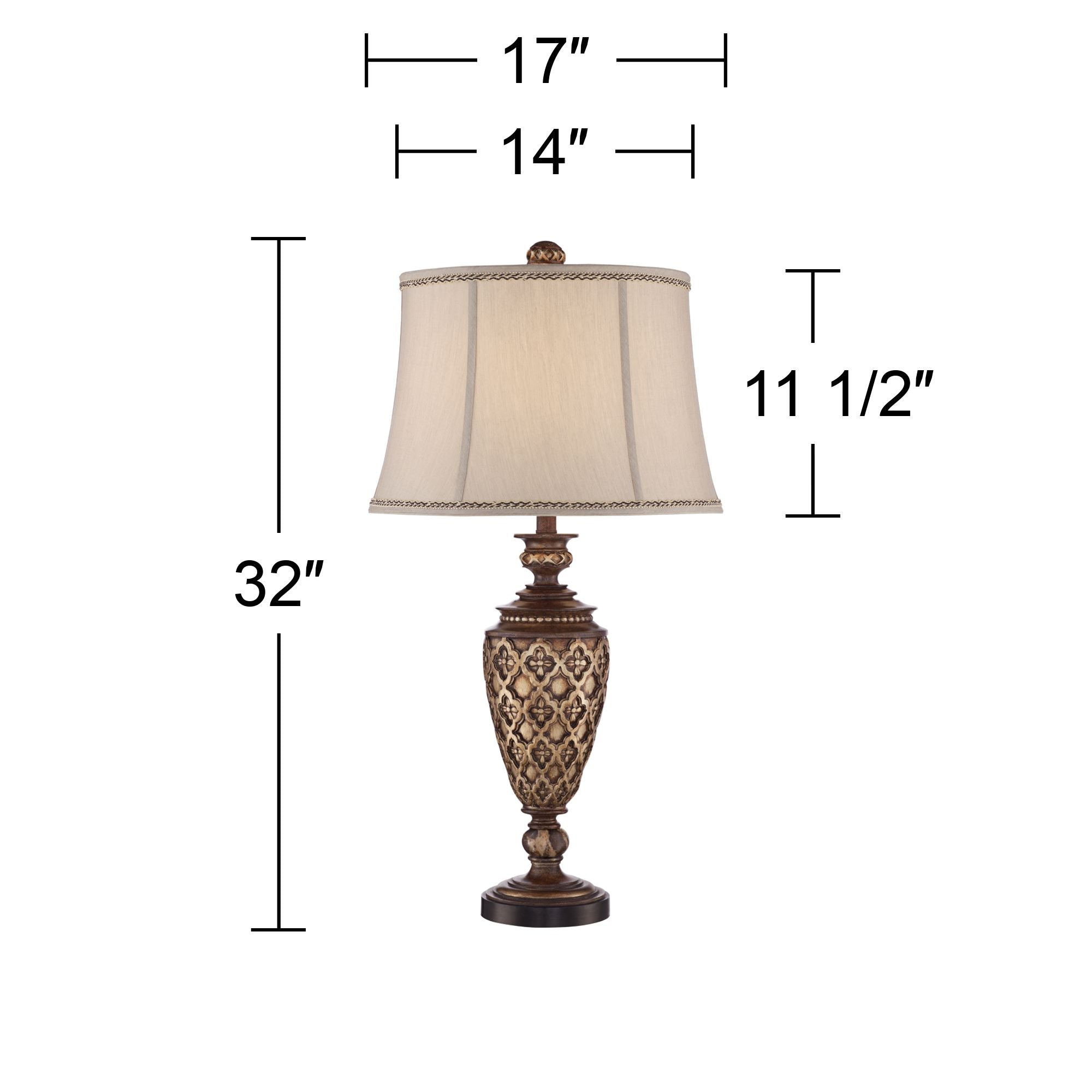 Barnes and Ivy Traditional Table Lamp 32