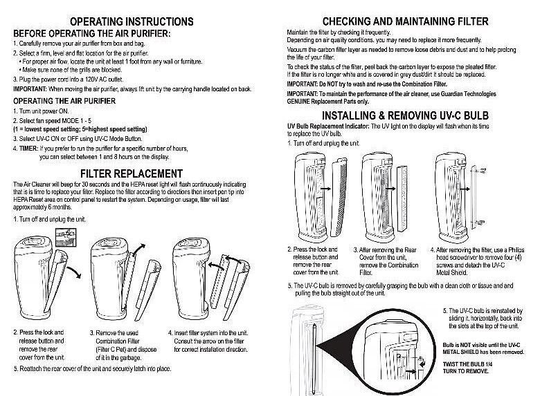 Germ Guardian AC5250PT HEPA Filter Air Purifier