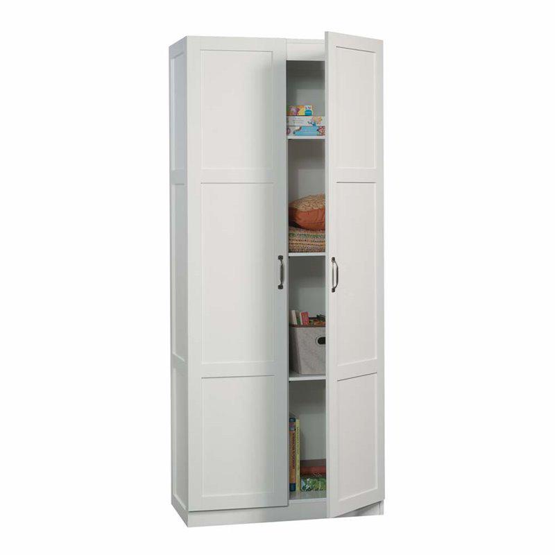 Sauder Select 2-Door Tall Storage Cabinet， White Finish