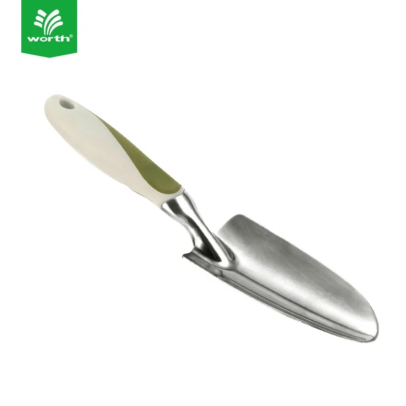 Worth Outdoor Soft PP TPR Ergonomic Durable Transplant Handle Aluminum Garden Trowel Hand Tool