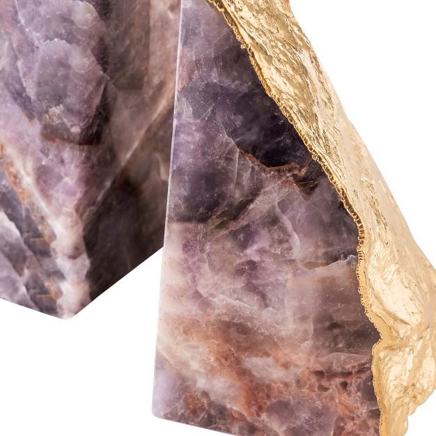 Gauri Kohli Dazzle Amethyst Bookends Set Of 2