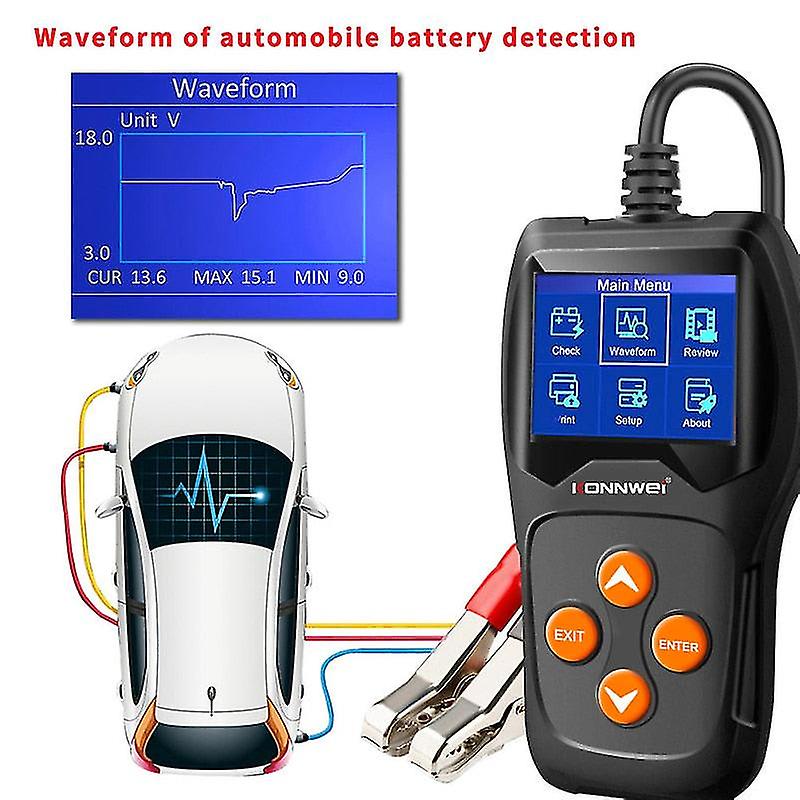 Car Battery Tester 12v 100 To 2000cca 12 Volts Battery Tools For The Car Quick Cranking Charging Diagnostic.