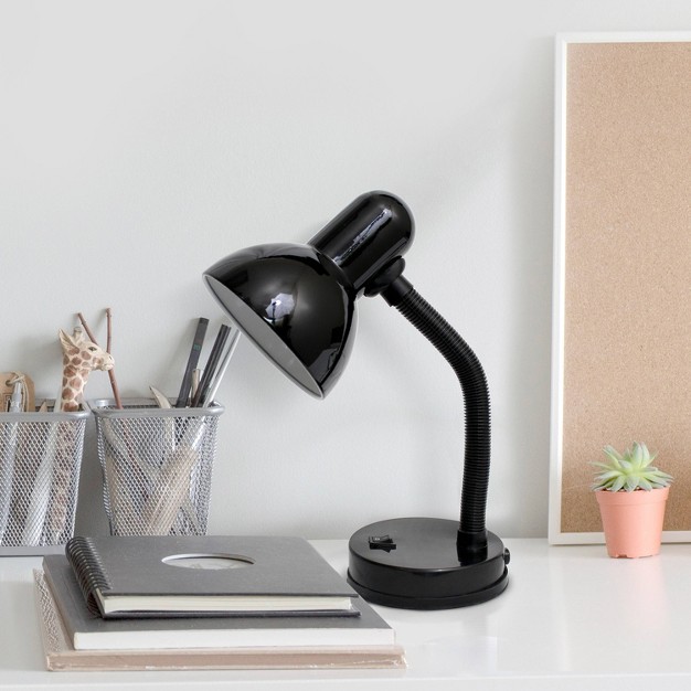 Basic Metal Desk Lamp With Flexible Hose Neck Simple Designs