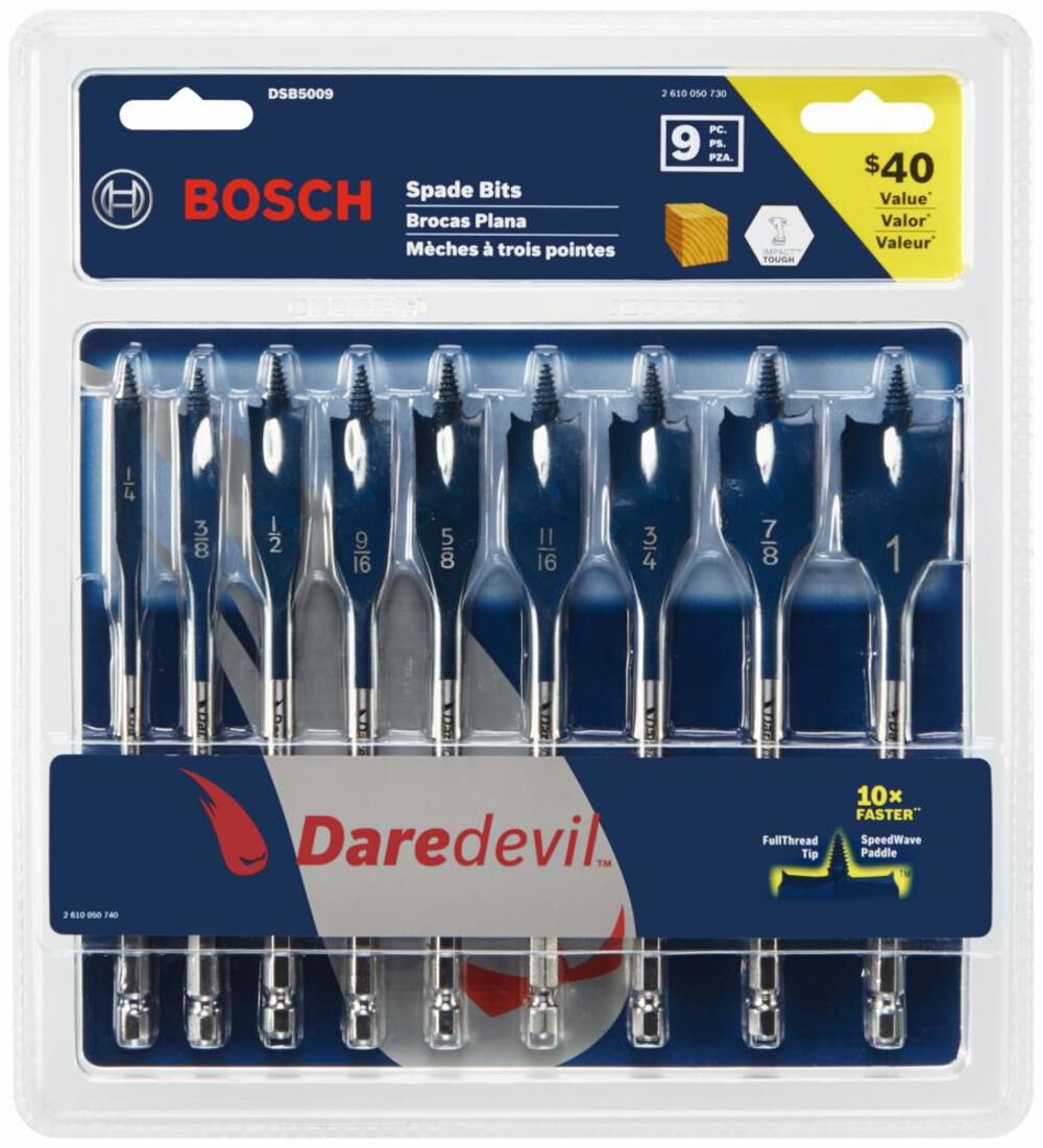 Bosch 9 pc. Daredevil Spade Bit Set DSB5009 from Bosch