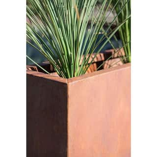 Veradek Rust Corten Span Medium Steel Metal Rectangular Planter SPANVMEDCS