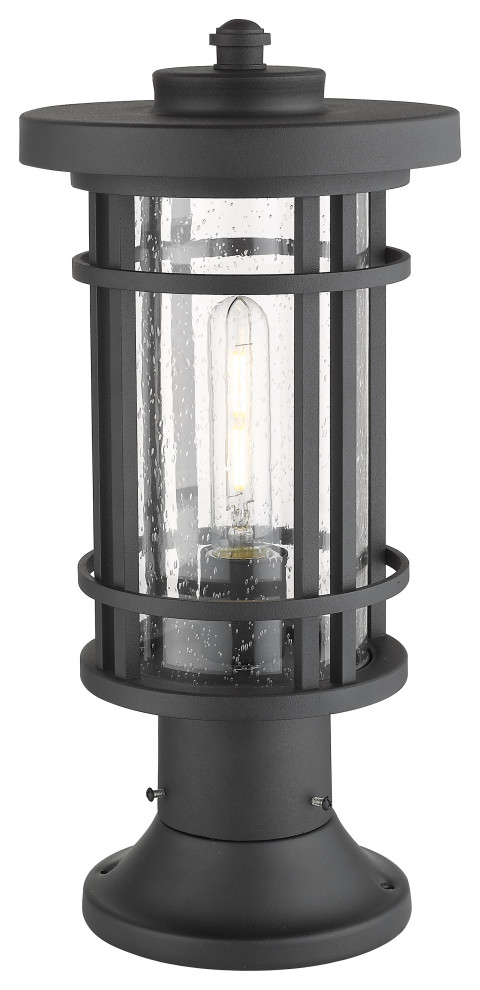 Z Lite 570PHM 553PM BK Jordan 1 Light Outdoor Pier Mounted Fixture   Craftsman   Path Lights   by The Lighthouse  Houzz