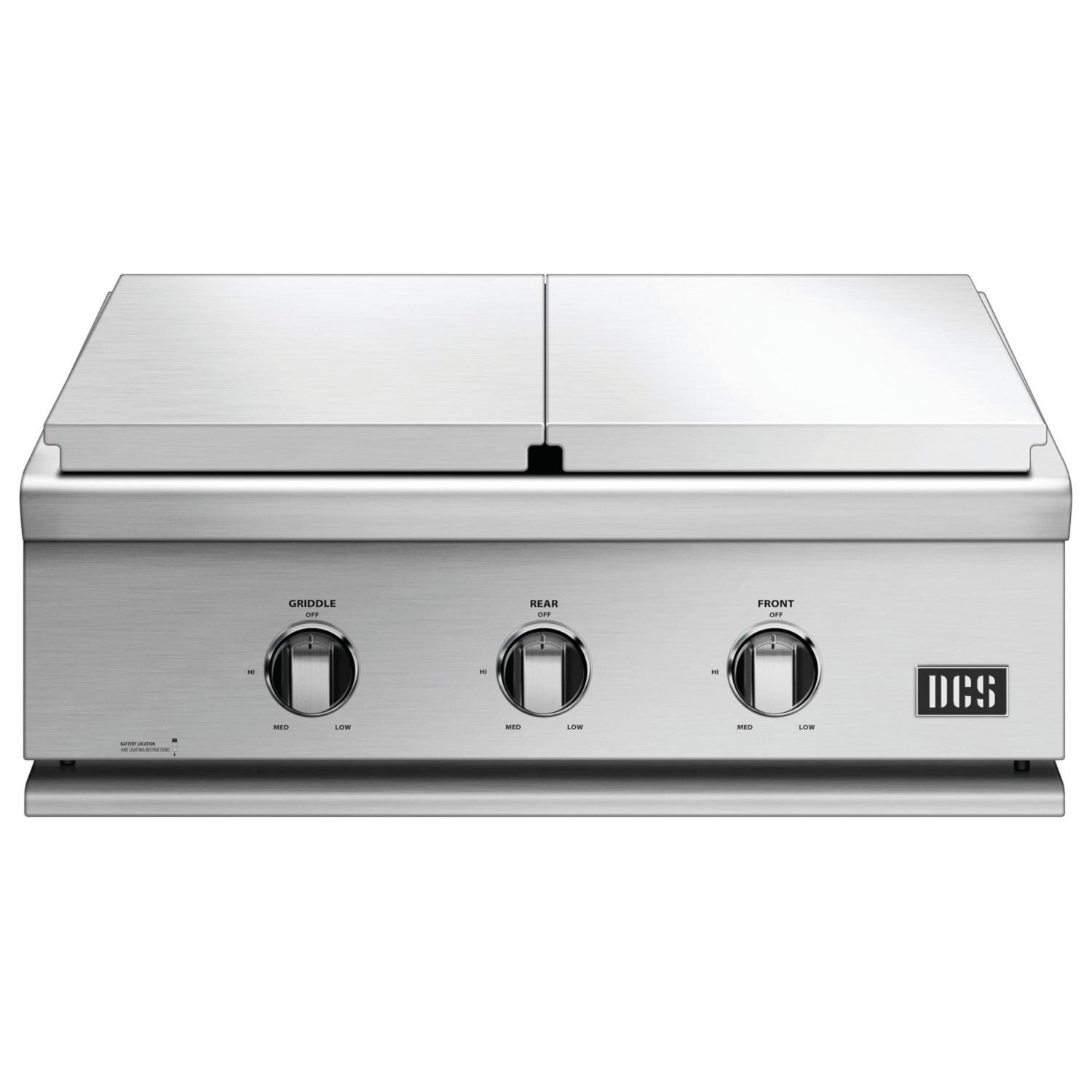 DCS Liberty 30-Inch Built-In Propane Gas Double Side Burner And Griddle