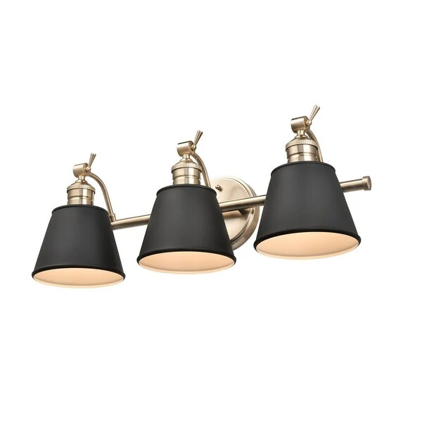 Millennium Lighting Layne Vanity Fixture in Multiple Finishes with Metal Shades