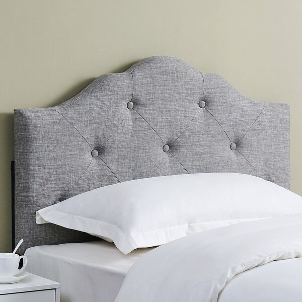 Charlie Upholstered Tufted Round Headboard - - 35372119