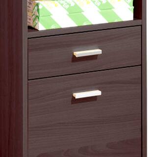 Benjara Dark Brown Mobile Storage File Cabinet BM148739