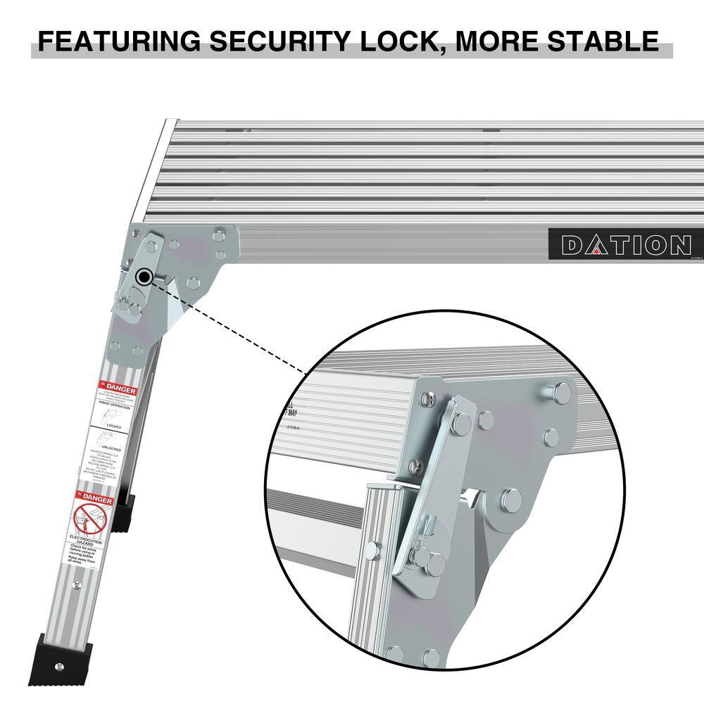 Tatayosi Medium Duty Portable Bench Folding Ladders Stool wNon-Slip Matb Capacity 225 LBS J-H-W134354572