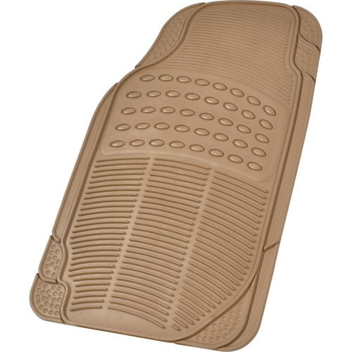 BDK Heavy-Duty 4-piece Front and Rear Rubber Car Floor Mats， All Weather Protection for Car， Truck and SUV