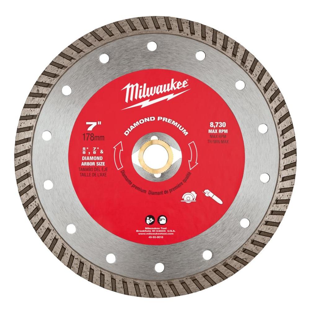 Milwaukee 7 in. Diamond Premium Turbo 49-93-8018 from Milwaukee