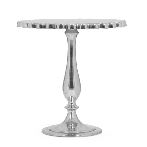 Purtell Modern Glam Handcrafted Aluminum Side Table by Christopher Knight Home - 17.75