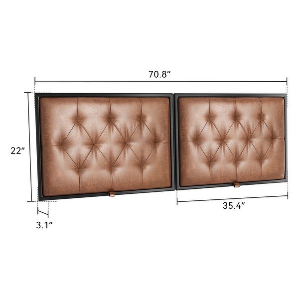 King Wall Mounted Headboard Multifunction PU Upholstered Headboard - - 38076337