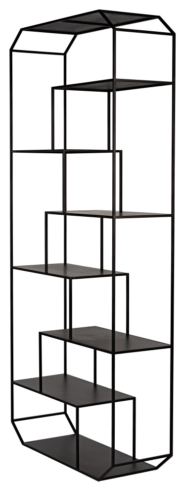 Marquise Bookcase  Black Metal   Industrial   Bookcases   by HedgeApple  Houzz