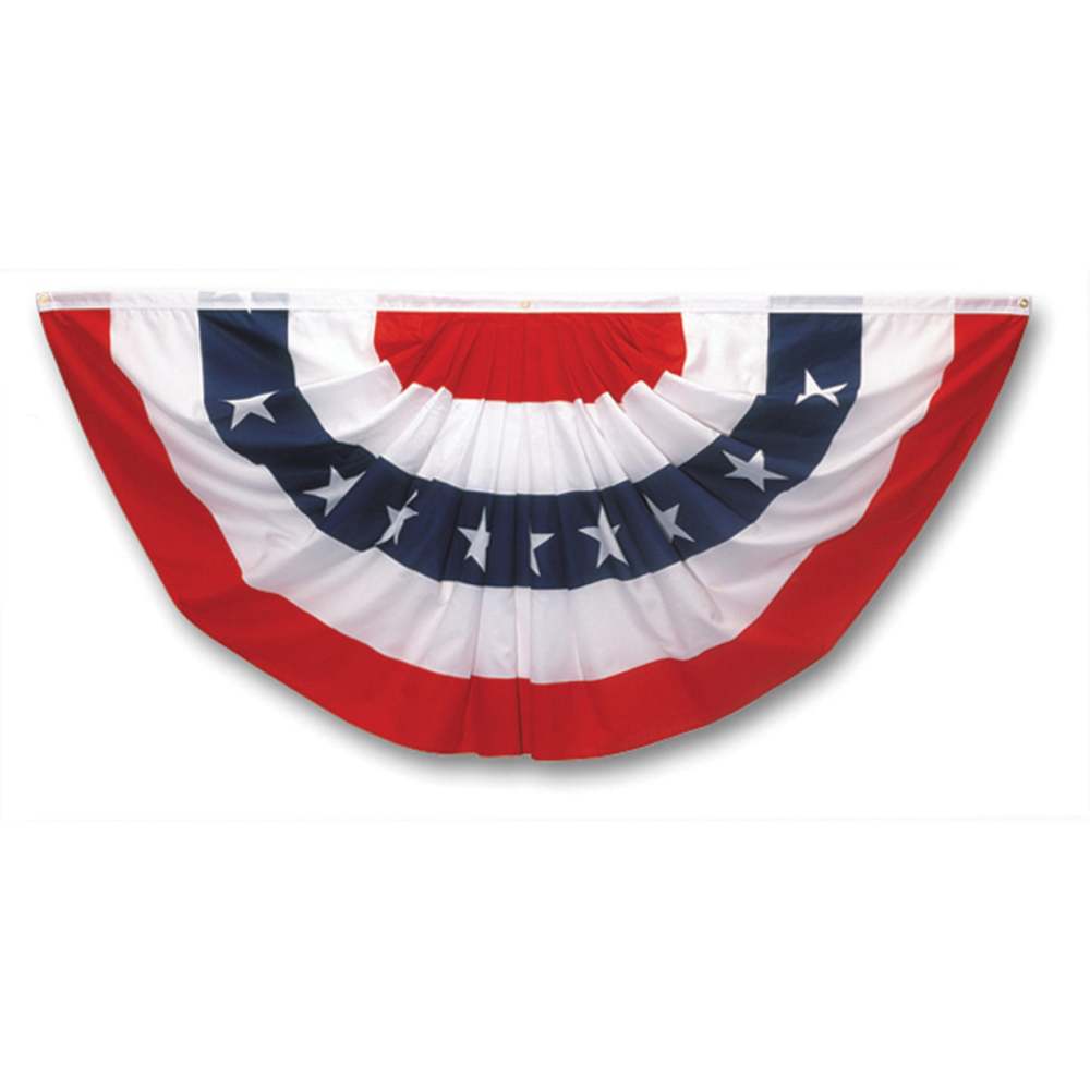 1.5 Ft. Width x 3 Ft. Height Printed Patriotic Mini-Fan Flag ;