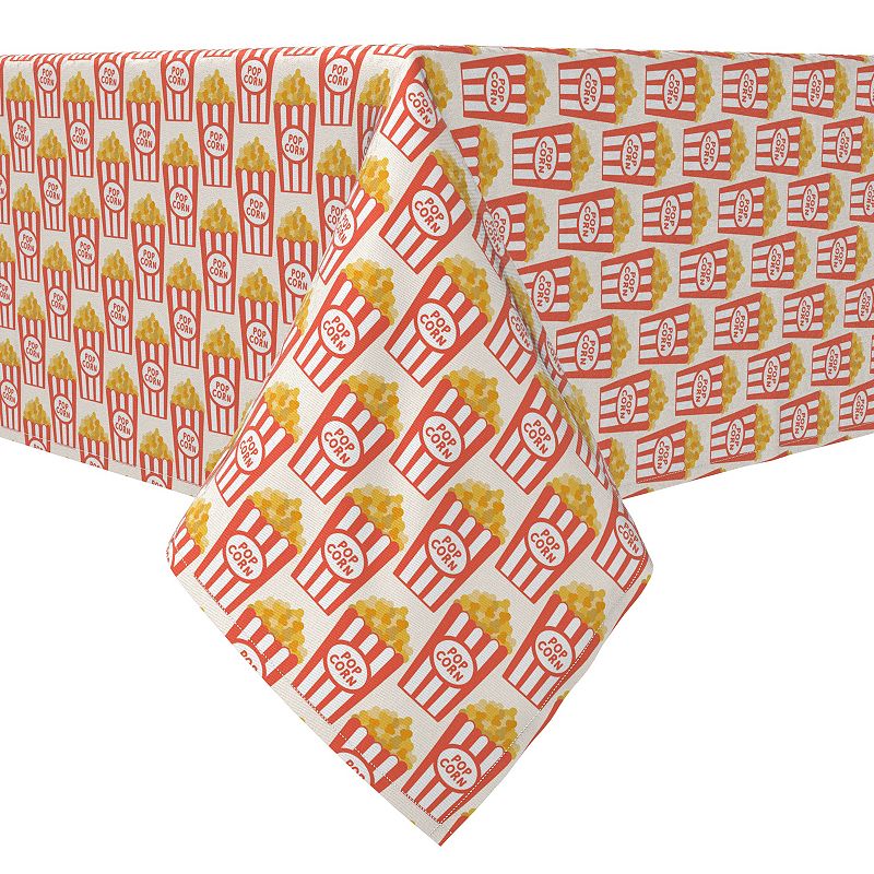 Rectangular Tablecloth， 100% Cotton， 60x104， Cinema Popcorn