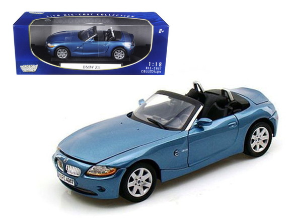 Motormax BMW Z4 Convertible Blue 1/18 Diecast Mode...