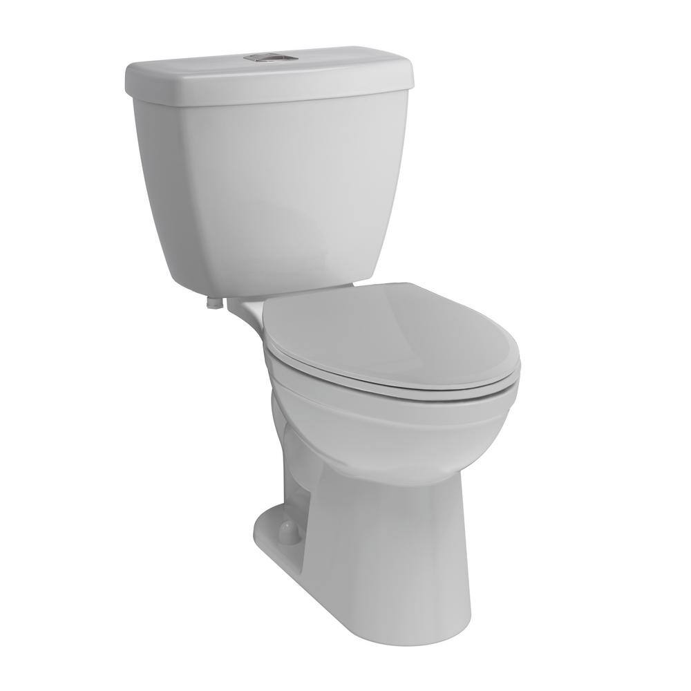 Delta Foundations 2-piece 1.1 GPF1.6 GPF Dual Flush Elongated Toilet in White Seat Included C43913D-WH