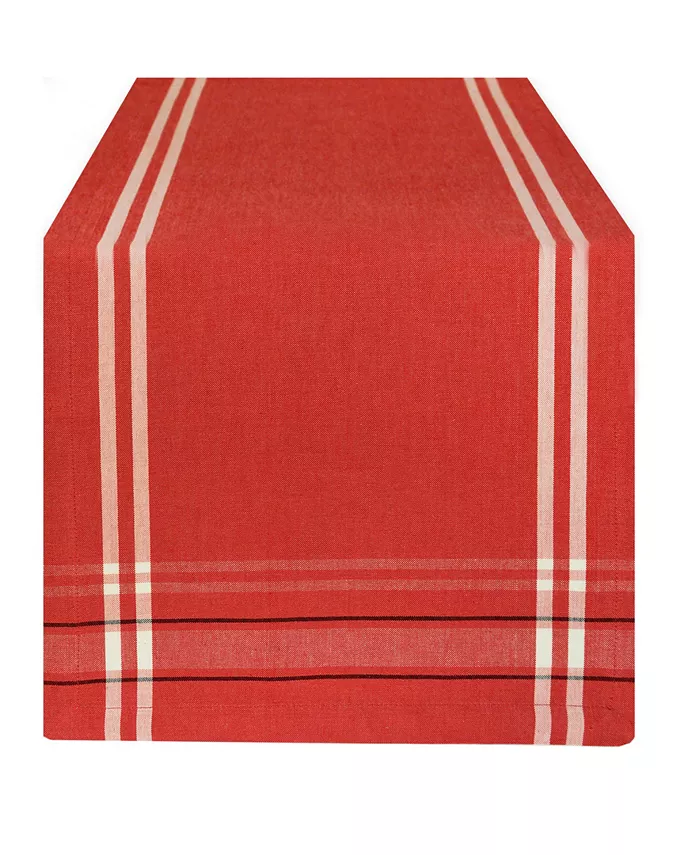 Design Imports Chambray French Stripe Table Runner 14 x 108