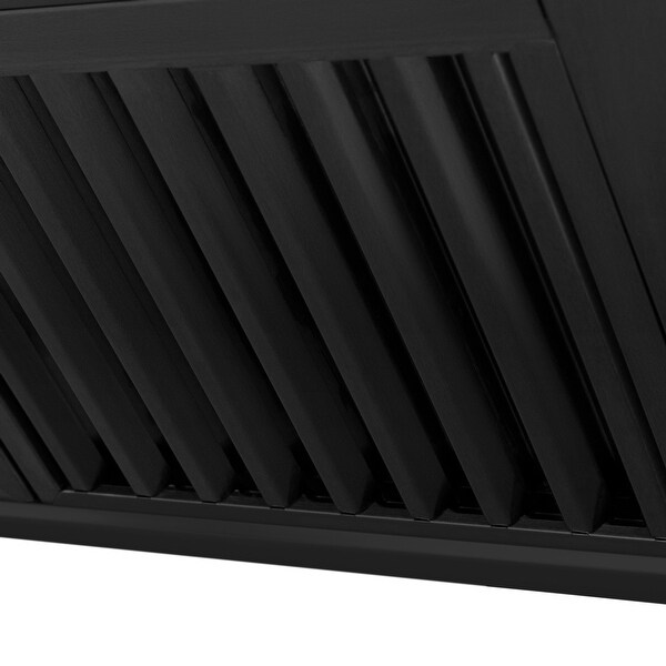 ZLINE Black Stainless Steel Range Hood with Black Stainless Steel Handle